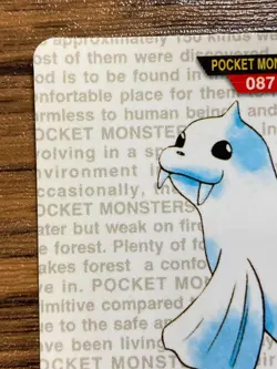 Pokemon Carddass Card Dewgong File No.87 Bandai Pocket Monsters Red ver. 1996 - Image 3