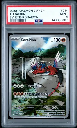 2023 POKEMON SVP EN-SV BLACK STAR PROMO #014 KORAIDON PSA 9 - Image 1