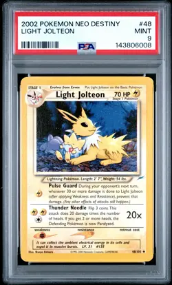 2002 POKEMON NEO DESTINY #48 LIGHT JOLTEON PSA 9 - Image 1