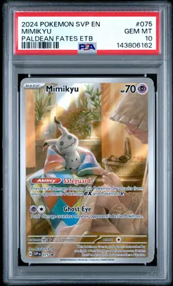 2024 POKEMON SVP EN-SV BLACK STAR PROMO #075 MIMIKYU PSA 10 - Image 1