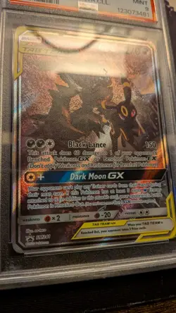 2020 Pokemon TCG Umbreon & Darkrai GX SM241 Tag Team Black Star Promo PSA 9 Mint - Image 2