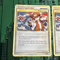 Fisherman 92/123 Heartgold & Soulsilver Base Pokemon Card Trainer Non-Holo 2 - Image 2