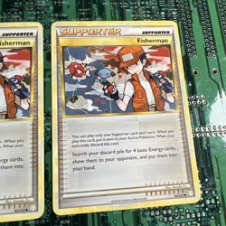Fisherman 92/123 Heartgold & Soulsilver Base Pokemon Card Trainer Non-Holo 2 - Image 3