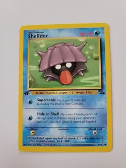 Pokemon TCG Shellder Fossil, 1st Edition Common Card 54/62 - Image 1