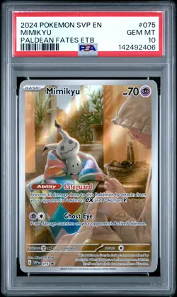 2024 POKEMON SVP EN-SV BLACK STAR PROMO #075 MIMIKYU PSA 10 - Image 1