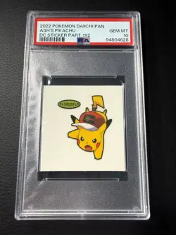 PSA 10 POP 3 Pikachu 2022 Pokemon Daiichi Pan Ash's Deco Character Sticker - Image 3