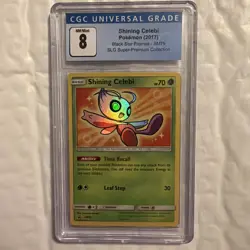 2017 Pokemon Holo Shining Celebi Black Star Promo SM79 CGC 8 NM/Mint - Image 1