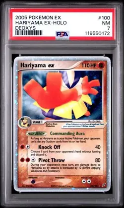 🔥 2005 Pokemon Hariyama ex EX Deoxys Holo Ultra Rare #100 PSA 7 Near Mint - Image 1
