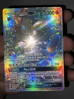 Pokemon Sylveon GX Guardians Rising Card 158/145 Secret Rare SM Rainbow Holo NM - Image 2