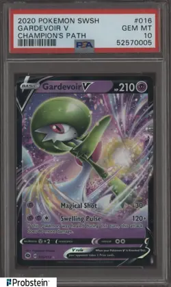2020 Pokemon SWSH Champion's Path #016 Gardevoir V PSA 10 GEM MINT - Image 1