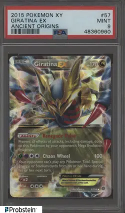 2015 Pokemon XY Ancient Origins #57 Giratina EX PSA 9 MINT - Image 1