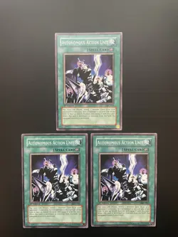 Yugioh Autonomous Action Unit MFC-032 Common 1st Edition LP/MP X3 - Image 1
