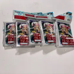 Yugioh Card Sleeves Max Protect Lot Of 5 Sealed Packs Of Chibi Witch. New - Image 1