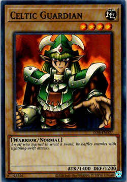 🔥 YUGIOH Celtic Guardian LOB-EN007 SUPER RARE HOLOFOIL - Image 1