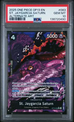 2025 ONE PIECE CARRYING ON HIS WILL ALT ART #083 ST. JAYGARCIA SATURN PSA 10 - Image 1