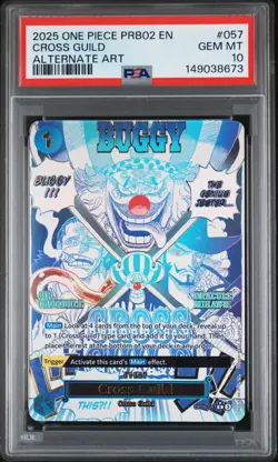 2025 ONE PIECE PRB02-PREMIUM BOOSTER ALTERNATE ART #057 CROSS GUILD PSA 10 - Image 1