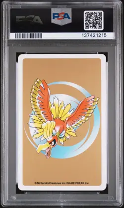 2000 POKEMON GOLD VERSION PLAYING CARDS 7 OF CLUBS #154 MEGANIUM PSA 9 - Image 2