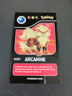 2024 POKEMON POKEDEX BLACK Edition Card #059 Arcanine Peru US Seller - Image 1