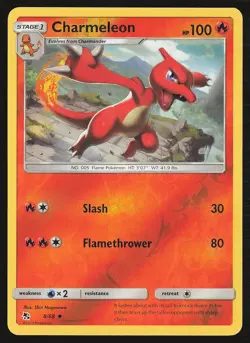 Hidden Fates Charmeleon #8/68 Reverse Holo Pokemon Card - Image 1