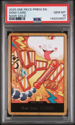 2025 ONE PIECE PRB02-PREMIUM BOOSTER NAMI-GOLD DON!! CARD PSA 10 - Image 1