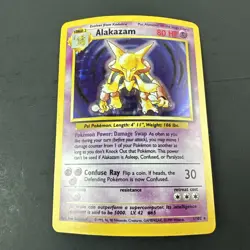 Pokemon TCG Alakazam Base Set Holo Rare Card #1/102 1999 - Image 1