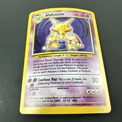 Pokemon TCG Alakazam Base Set Holo Rare Card #1/102 1999 - Image 2