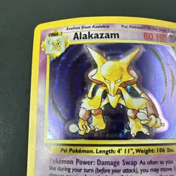 Pokemon TCG Alakazam Base Set Holo Rare Card #1/102 1999 - Image 3