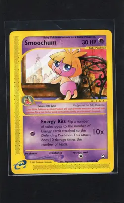 SMOOCHUM 61/147 - NON-HOLO - Aquapolis - e-READER VINTAGE Pokemon Card - HP/DMG - Image 1