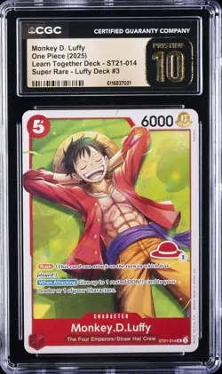 2025 ONE PIECE CARD GAME LEARN TOGETHER SR MONKEY D. LUFFY CGC 10 PRISTINE - Image 1