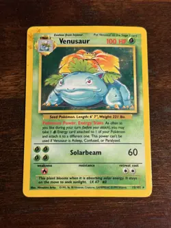 Pokemon Vintage Venusaur 15/102 Base Set Holo Card - Image 1
