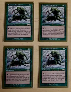 4 cards -MTG 1998 World Championship Survival Of The Fittest - Brian Selden Deck - Image 1