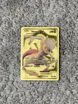Mewtwo EX HP170 Blackstar Promo XY125 Photon Wave Tribute Gold Foil Fan Art Card - Image 1