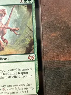 Deathmist Raptor Commander Duskmourn Regular Mythic MTG 0176 - Image 2