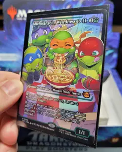 MTG Teenage Mutant Ninja Turtles Michelangelo, Weirdness to 11, Showcase, Foil - Image 3
