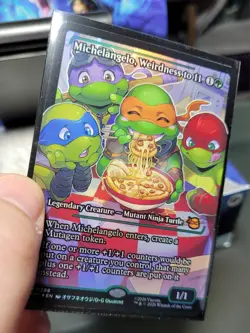 MTG Teenage Mutant Ninja Turtles Michelangelo, Weirdness to 11, Showcase, Foil - Image 4