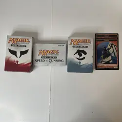 Magic The Gathering Duel Deck Speed Vs Cunning. Complete Set Deck Boxes & Guide - Image 1