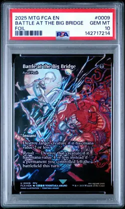 2025 MTG FINAL FANTASY THROUGH THE AGES FOIL BATTLE AT THE BIG BRIDGE PSA 10 - Image 1