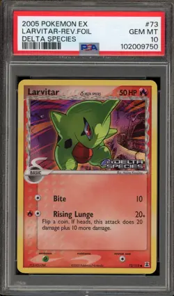 Pokemon Larvitar EX Delta Species Reverse Holo #73 PSA 10 Gem Mint - Image 1