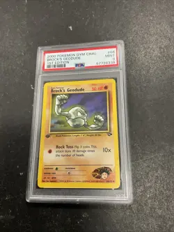 2000 POKEMON GYM CHALLENGE 1ST EDITION Card #68 BROCK'S GEODUDE PSA 9 Vtg - Image 2