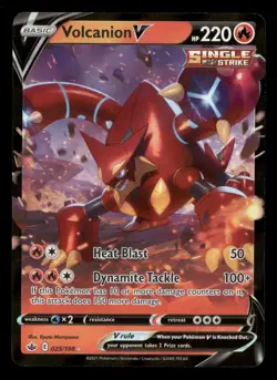 Volcanion V - 025/198 - Ultra Rare - Chilling Reign - Pokemon Card - NM/M - Image 1