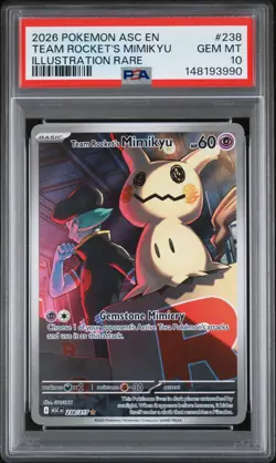 2026 POKEMON ASCENDED HEROES ILLUSTRATION RARE #238 TEAM ROCKET'S MIMIKYU PSA 10 - Image 1