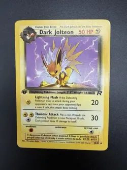 Pokemon TCG Dark Jolteon 38/82 1st Edition Non-Holo Card - MP Condition - Image 3
