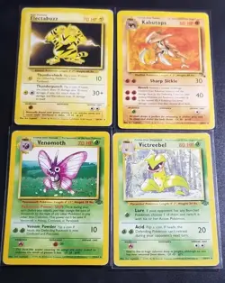 Vintage Pokemon Base Set Jungle Fossil 1999 Rare Lot 4 Cards Non Holo (HP) - Image 1
