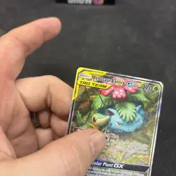 Pokemon Venusaur and Snivy GX SM 229 Full Art Tag Team Promo Card lp - Image 3