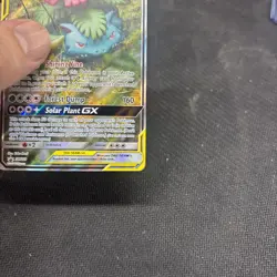 Pokemon Venusaur and Snivy GX SM 229 Full Art Tag Team Promo Card lp - Image 5