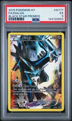 2015 POKEMON XY BLACK STAR PROMOS #XY77 FULL ART/DIALGA PSA 5 - Image 1