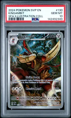 2024 POKEMON SVP PROMO ILLUSTRATION COLLECTION #130 KINGAMBIT PSA 10 - Image 1