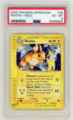 Raichu 2002 Pokemon Expedition PSA 6 #25 - Image 1