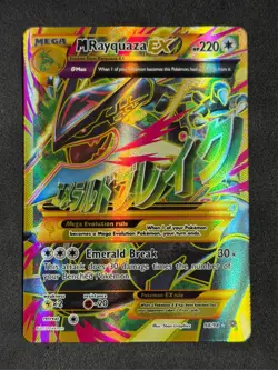 Pokemon TCG XY Ancient Origins #98/98 M Rayquaza ex Gold Full Art Rare Amazing - Image 1