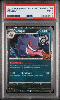 2024 POKEMON TRICK OR TRADE #057 GENGAR PSA 9 - Image 1